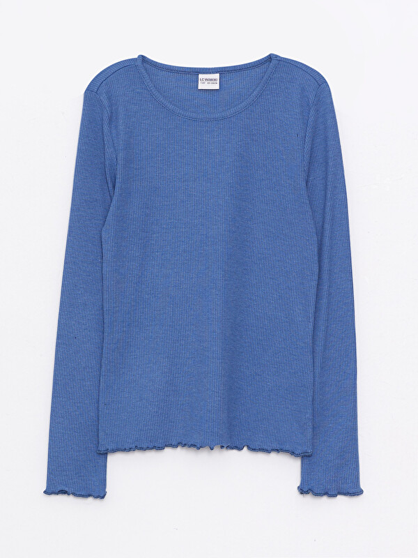 LCW ECO Crew Neck Basic Long Sleeve Girls' T-Shirt