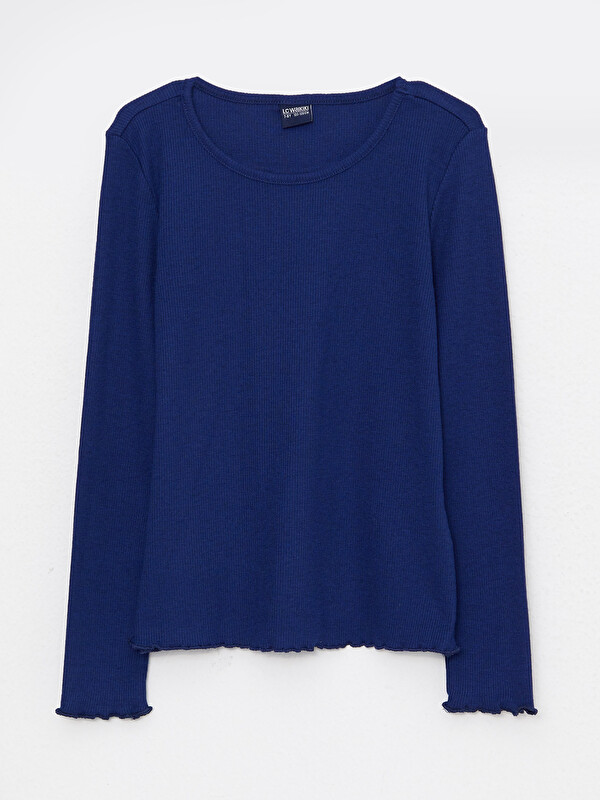 LCW ECO Crew Neck Basic Long Sleeve Girls' T-Shirt