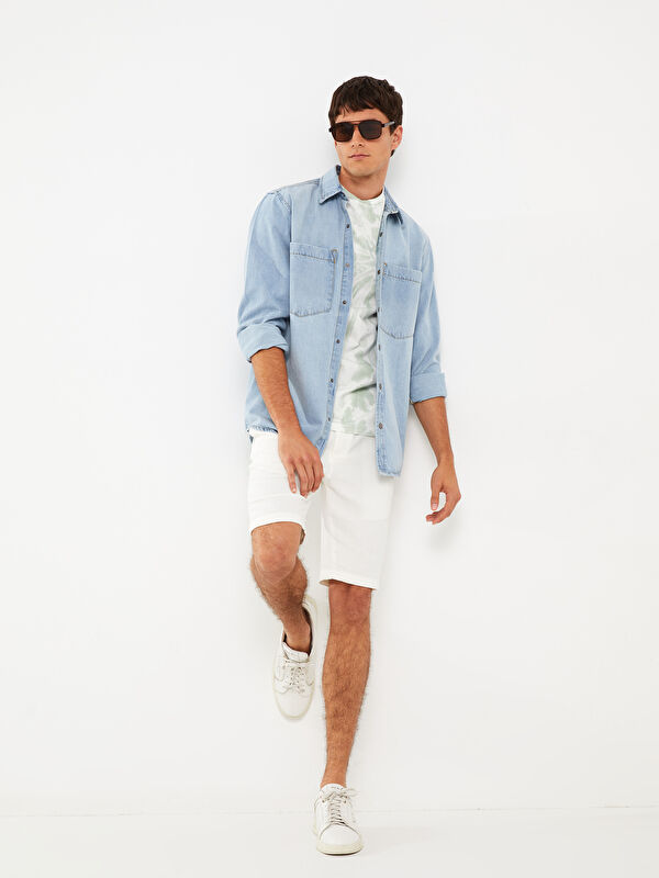 LCW Jeans Regular Fit Long Sleeve Men's Denim Shirt