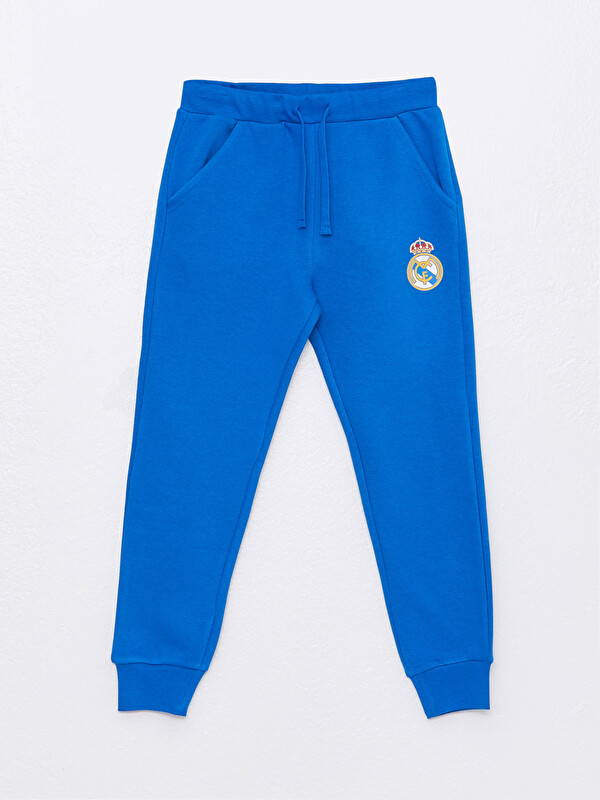 LCW Kids Elastic Waist Real Madrid Printed Boys' Jogger Sweatpants