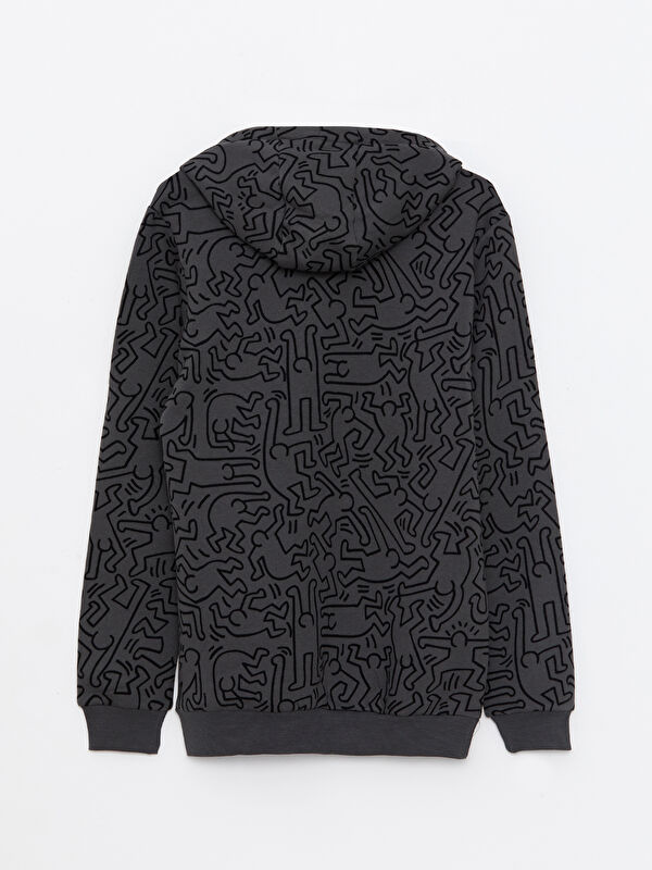 XSIDE Long Sleeve Keith Haring Printed Men's Thick Hoodie