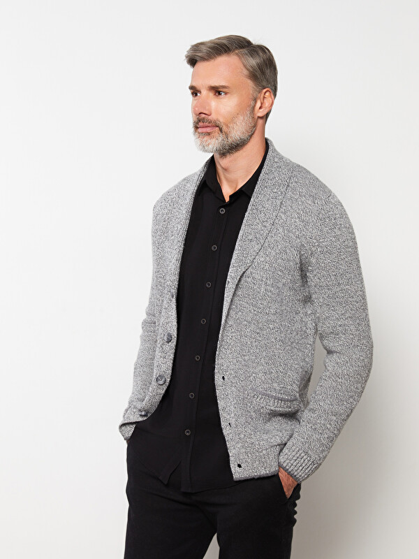 SOUTHBLUE Shawl Collar Men's Knitwear Cardigan - W2FJ60Z8-EEZ - LC