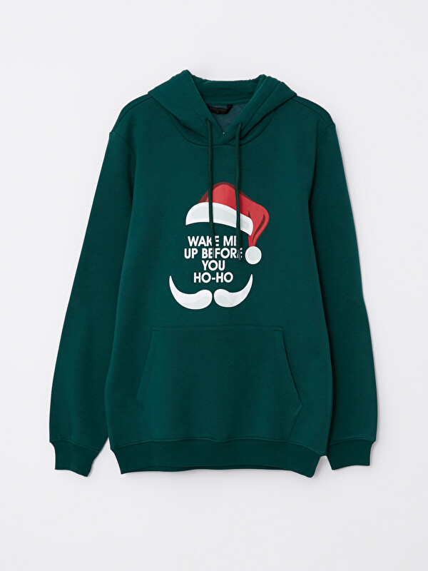 XSIDE Uzun Kollu Yılbaşı Temalı Erkek Hoodie