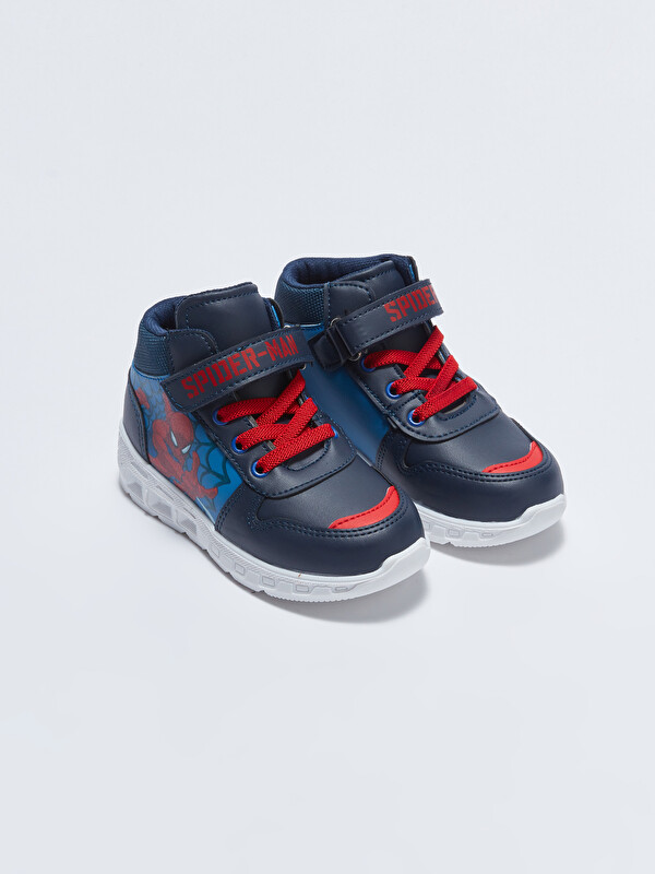 LCW STEPS Spiderman Lisanslı Işıklı Cırt Cırtlı Erkek Bebek Bot