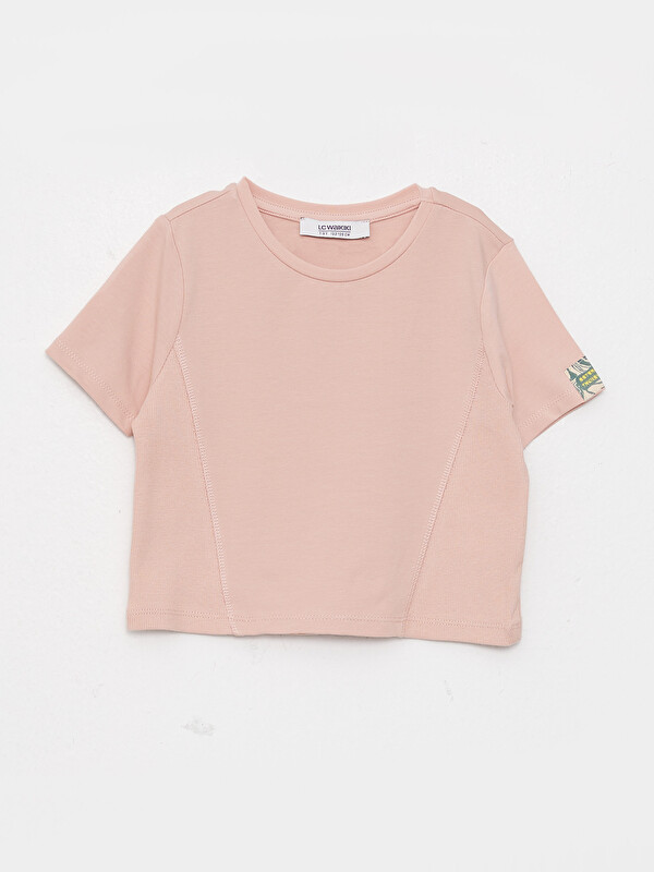 LCW Kids T-shirt Basique à Manches Courtes et Col Rond pour Filles