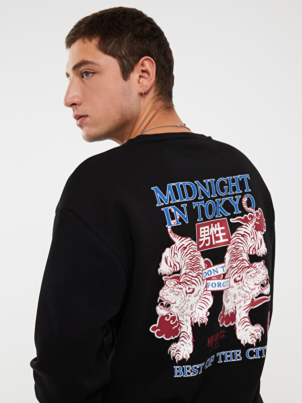 XSIDE Crew Neck Printed Men's Thick Sweatshirt -W2GY67Z8-CVL