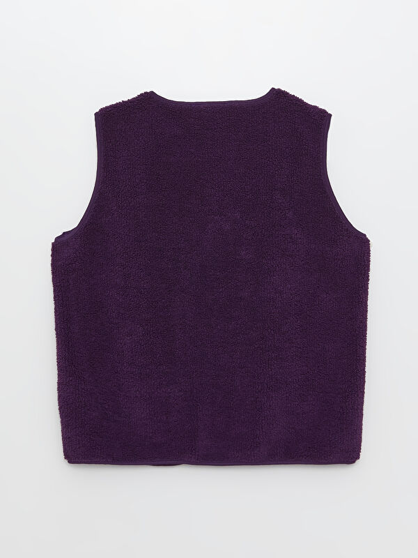 LCWAIKIKI Basic V Neck Plain Plush Female Vest -W2K827Z8-HKZ