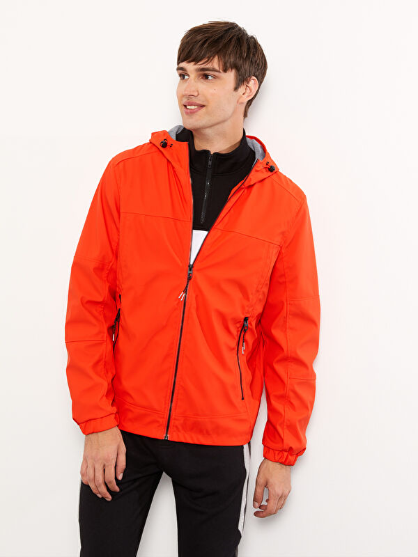 XSIDE Regular Fit Hooded Men's Raincoat - S30332Z8-SRM - LC Waikiki