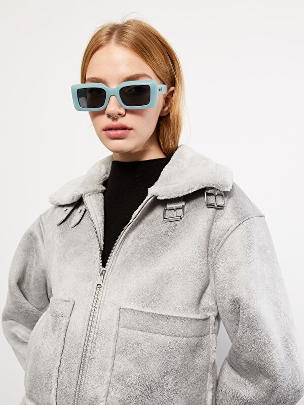 LCW Vision Shirt Collar Long Sleeve Women's Suede Coats