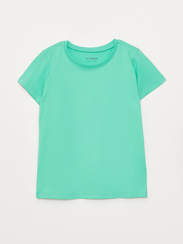 LCW Kids Crew Neck Basic Short Sleeve Girls' T-Shirt