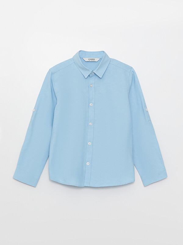 LCW Kids Basic Uzun Kollu Erkek Çocuk Gömlek