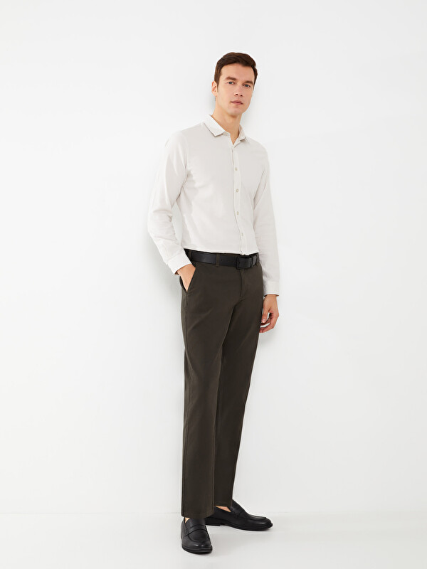 SOUTHBLUE Standard Fit Dobby Fabric Men's Trousers
