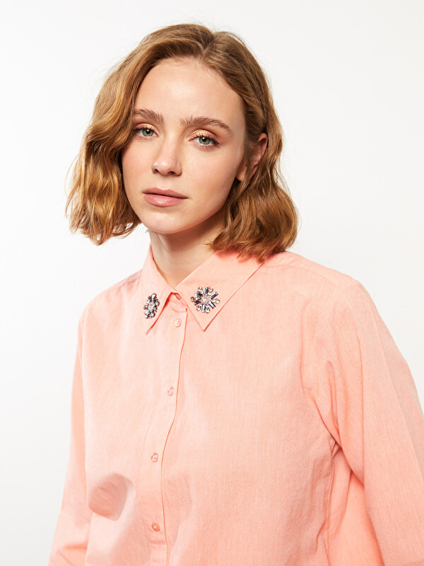 LCW Modest Embroidered Women's Shirt Tunic