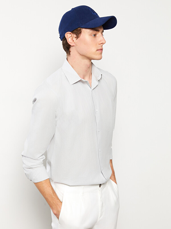 LCW Vision Chemise Pour Hommes Coupe Svelte À Manches Longues