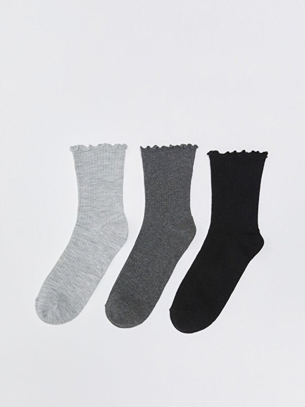 LCW DREAM Women's Plain Ankle Socks 3-packs