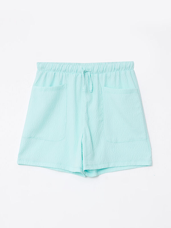LCW Kids Beli Lastikli Basic Kız Çocuk Şort