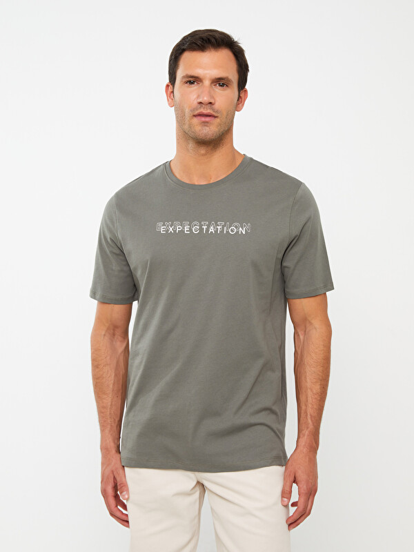 SOUTHBLUE Crew Neck Short Sleeve Printed Combed Cotton Men's T-shirt