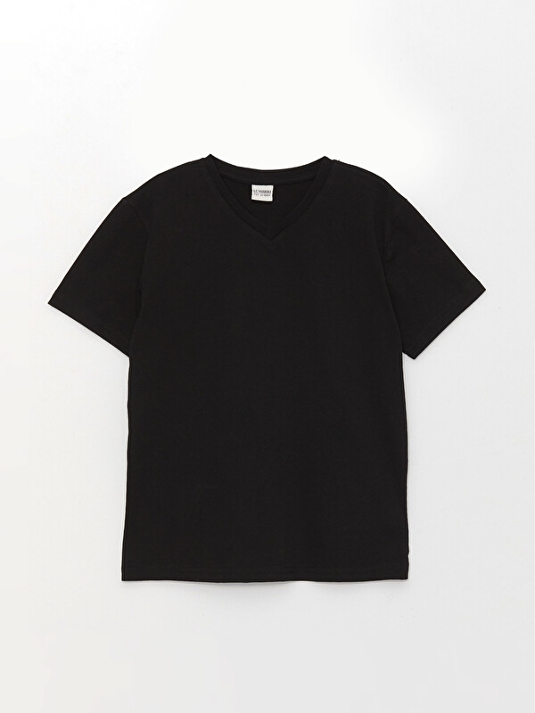 LCW Kids V-Neck Short Sleeve Basic Boy T-Shirt