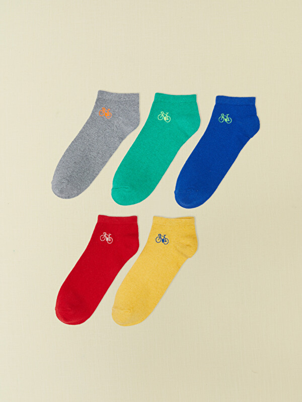 LCW Kids Embroidery Detailed Boys Booties Socks 5 Pack