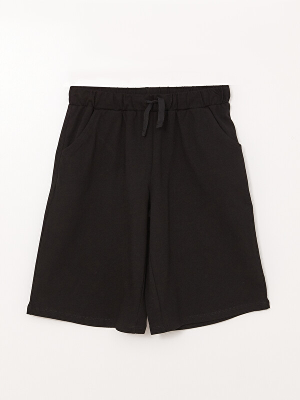 LCW Kids Beli Lastikli Basic Kız Çocuk Bermuda