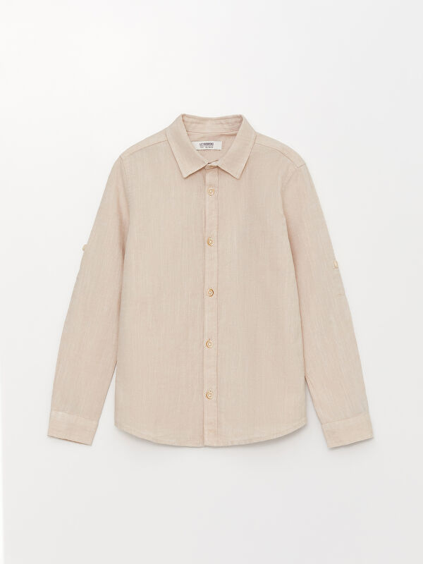 LCW Kids Basic Long Sleeve Boys' Shirt