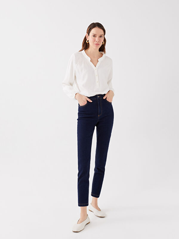 LCWAIKIKI Classic Slim Mom Ankle Length Women Jeans