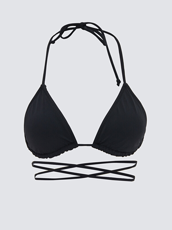 LCW DREAM Kadın Boyundan Bağlama Detaylı Düz Bikini Üst