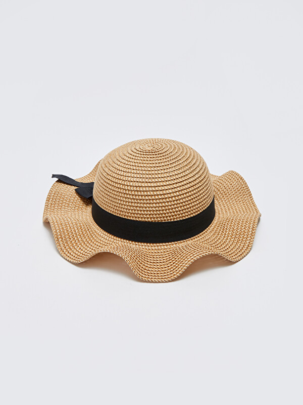 LCW ACCESSORIES Hasır Kız Çocuk Fötr Şapka