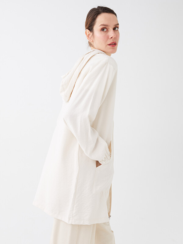 LCWAIKIKI Classic Cardigan Droit à Manches Longues avec Capuche pour Femmes