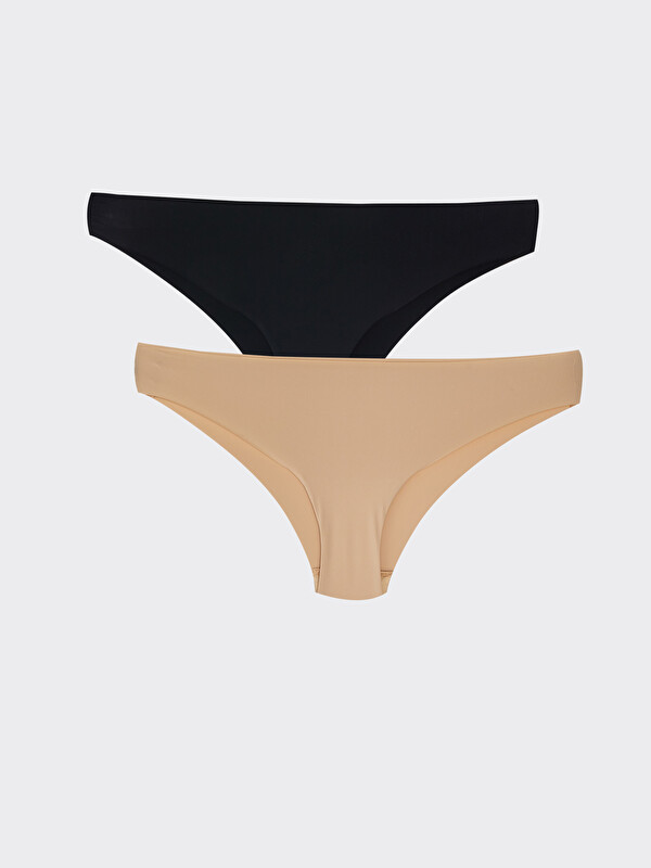 LCW DREAM Düz Dikişsiz Brazilian Külot 2'li Paket