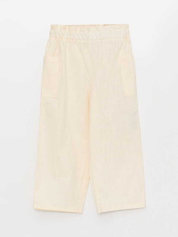LCW Kids Beli Lastikli Basic Kız Çocuk Kapri