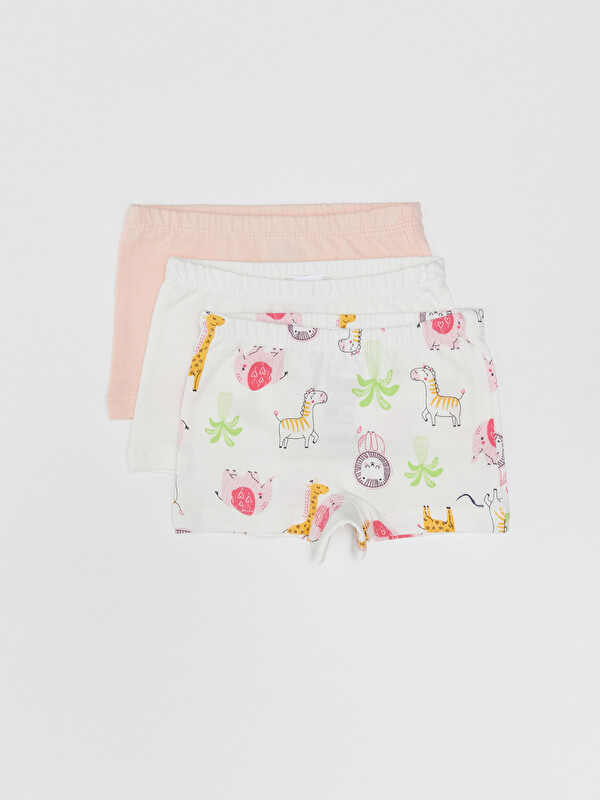 LCW baby Elastic Waist Baby Girls' Boxer 3-pack