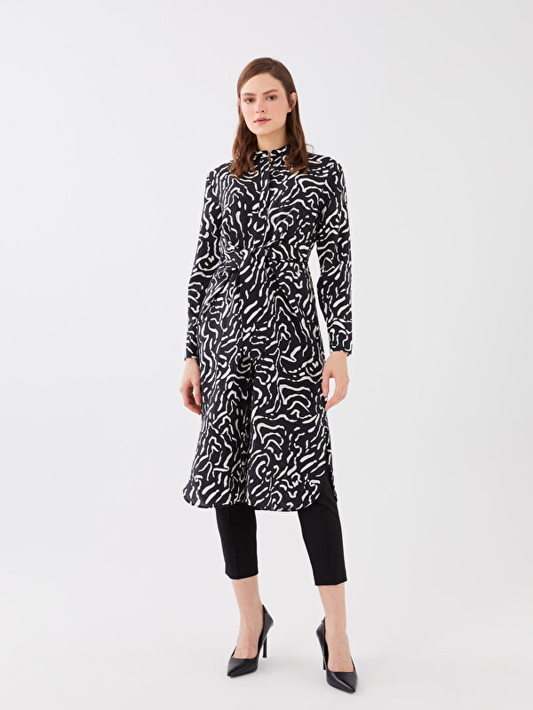 LCW Modest Patterned Women's Shirt Tunic