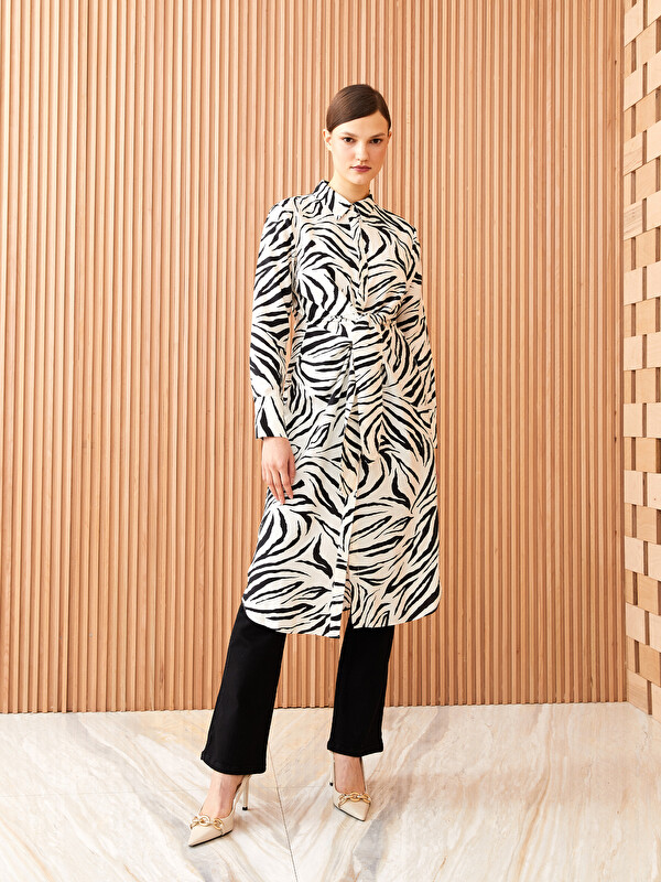 LCW Modest Patterned Women's Shirt Tunic