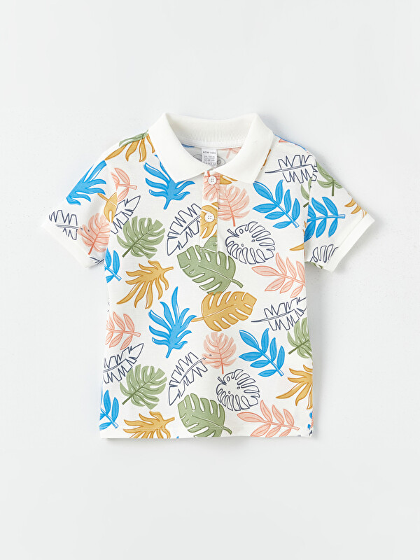 LCW baby Polo Neck Short Sleeve Printed Baby Boys' T-Shirt