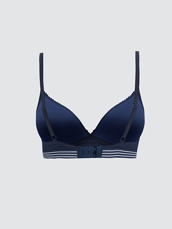 UES ネイビー　未洗い　Lサイズ LCW ECO Non-Wired Non-Padded Plain Bra -W3CT23Z8-RY0 - LC