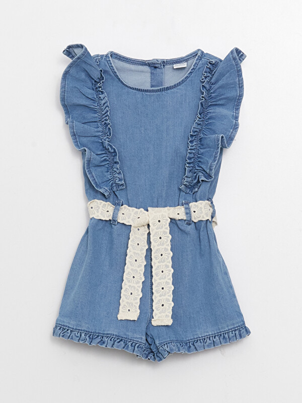 LCW baby Crew Neck Baby Girl Jean Salopet
