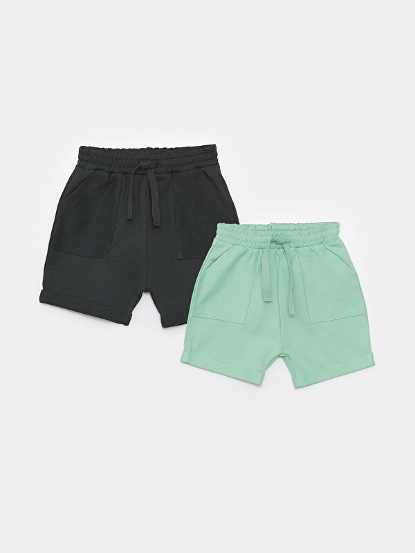 LCW baby Elastic Waist Baby Boys' Shorts 2 Pack