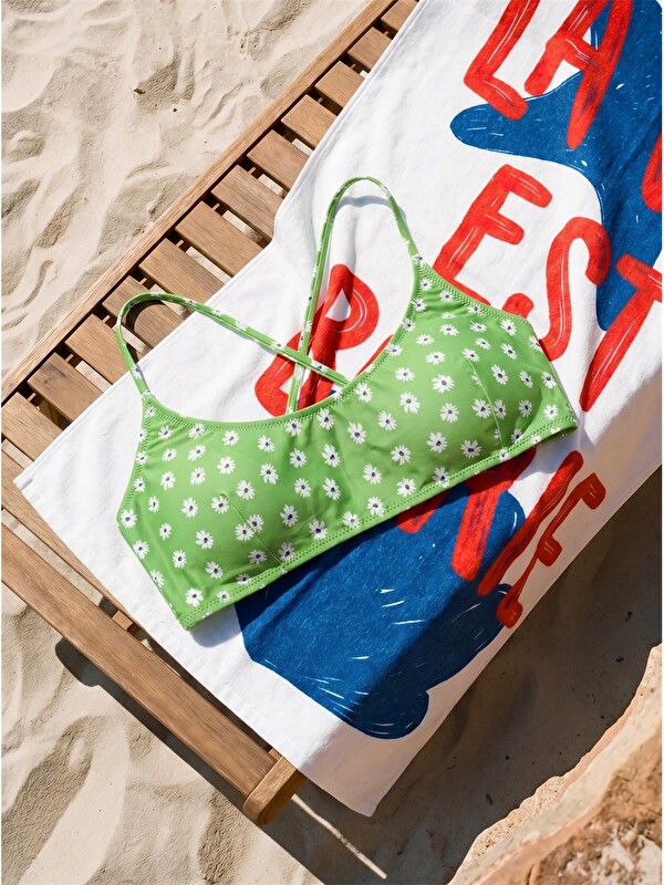LCW DREAM U Yaka Çiçekli Kadın Bikini Üst