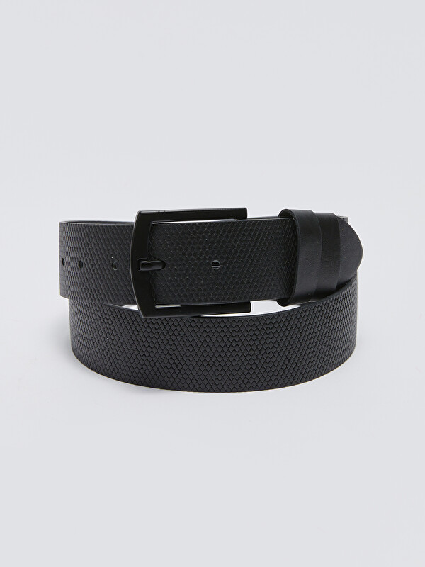 LCW ACCESSORIES Leather Look Patterned Men's Belt