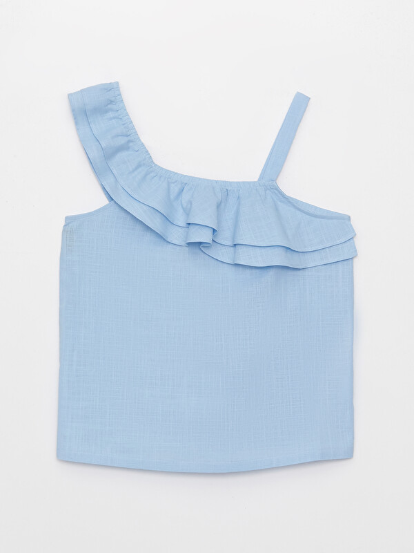 LCW Kids Basic Frill Detailed Girl Blouse