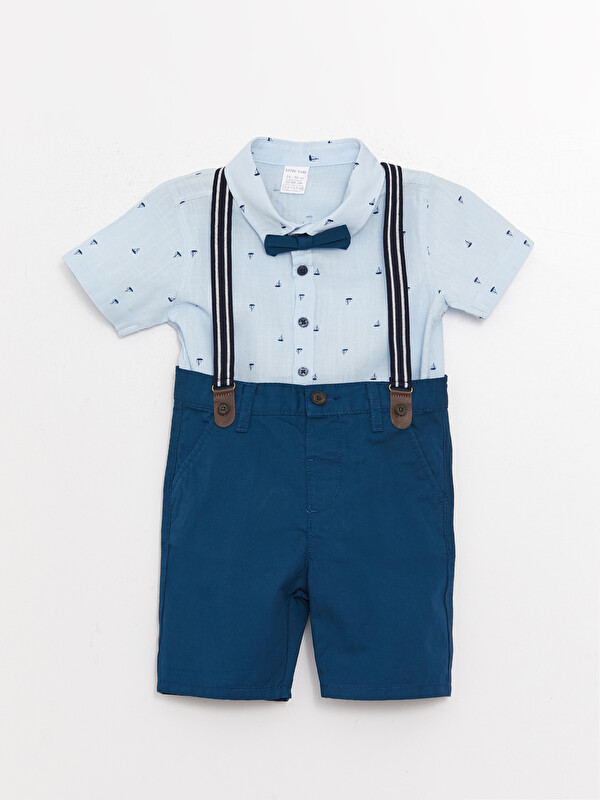 LCW baby Short Sleeve Printed Baby Boy Set of 4