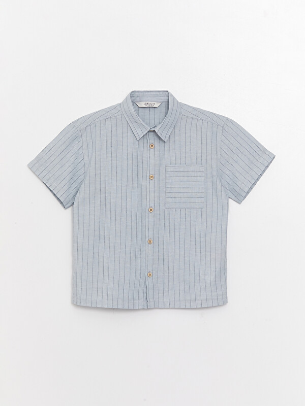 LCW Kids Chemise en Mélange de Lin Coupe Décontractée pour Garçons