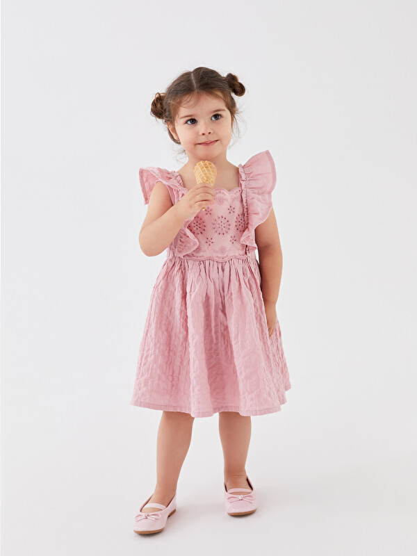 LCW baby Robe pour Filles Bébé à Col Carré