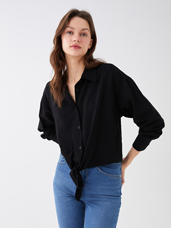 LCW Vision Chemise Unie à Manches Longues pour Femmes