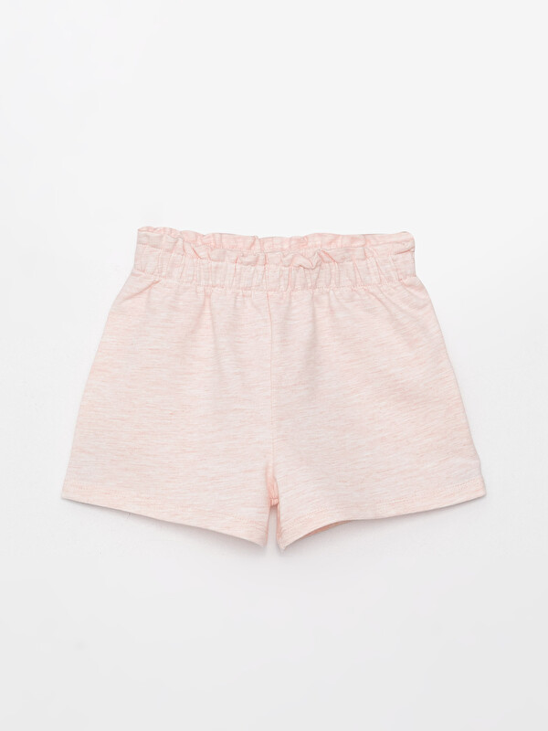 LCW baby Elastic Waist Basic Baby Girls' Shorts