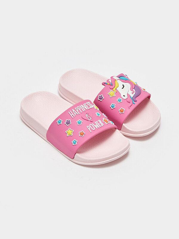 LCW STEPS سليبر مطبوع بحزام واحد للبنات