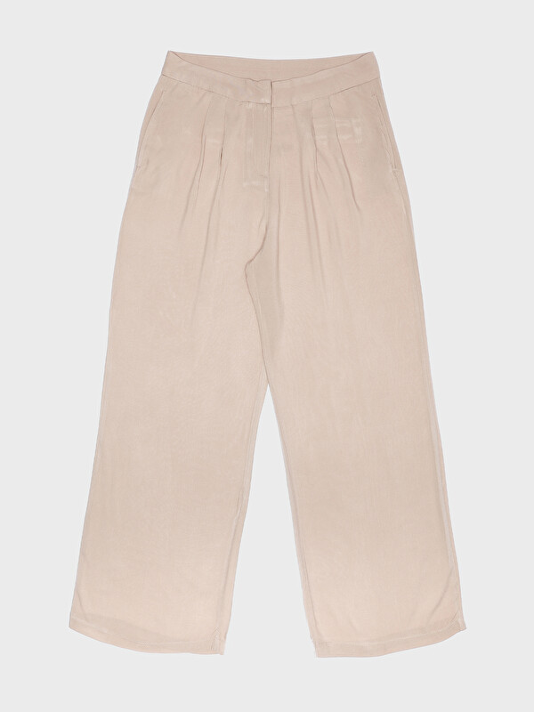 LCW Vision Wide Fit Pocket Detailed Palazzo Women's Trousers