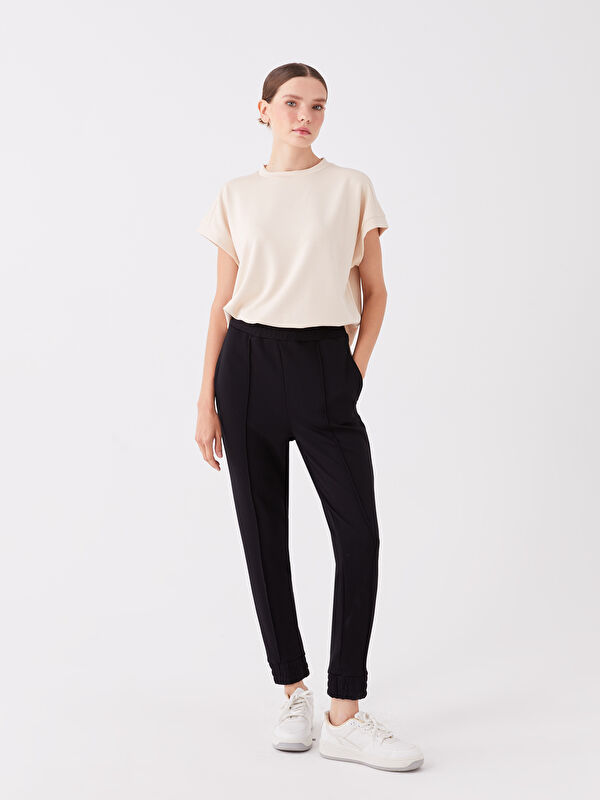LCW Vision Women's Elasticated Waist Plain Jogger Sweatpants