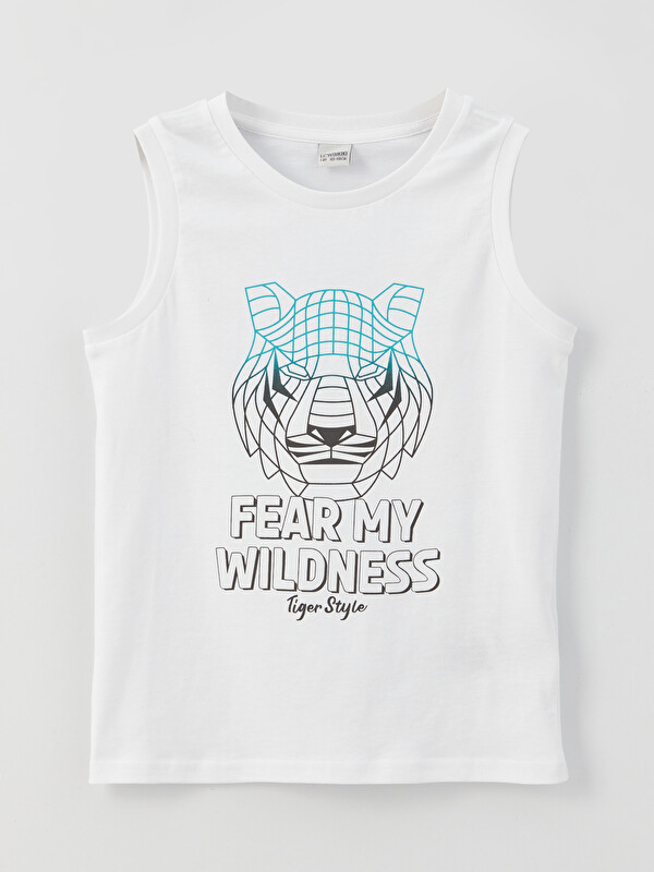 LCW Kids Crew Neck Printed Boys' Vest